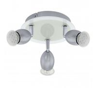Eglo Lighting Eglo Riccio 2 LED 2 Light Ceiling Fitting In White And Polished Chrome Finish