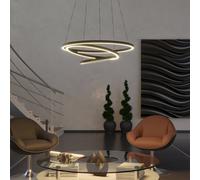 EGLO connect.Z Smart Home LED pendant lighting Lobinero-Z, ZigBee ceiling light fitting, app and voice control Alexa, tunable white (warm - cool white), dimmable ring hanging lamp, black metal