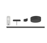 Eglo Low-Voltage Track Plus System, Expandable Set with Remote, Starter for Wall and Ceiling, Black Plastic, 95 cm Long