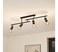 EGLO Lurone ceiling light, black, 4-bulb