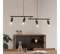 EGLO Lurone pendant light, black, 4-bulb