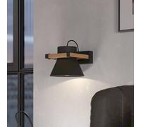 EGLO Maccles wall light in black with wood