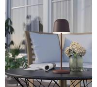 Eglo Mannera Steel Auburn & White Touch Dimmer Table Lamp In Brown Brown