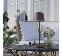Eglo Mannera Touch Dimmer Table Lamp - Auburn & White