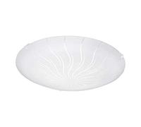 EGLO Margitta 1 LED Ceiling Light, 1-Bulb Ceiling Light, Classic, Living Room Lamp Made of Metal in White, Clear Glass with Granilla Crystals, Bedroom Lamp, LED Hallway Lamp, Warm White, Diameter 31.5