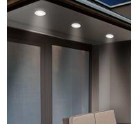 Eglo Margo White Aluminium GU10 Outdoor Recessed Light, (D) 8.4cm EGLO White