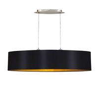 EGLO Stylish Lecio fabric hanging light, gold-black