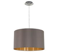 EGLO Maserlo fabric hanging light, cappuccino, 38 cm
