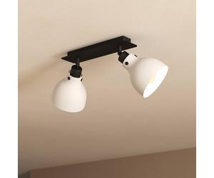 EGLO Matlock downlight, length 52 cm, grey/black, 2-bulb.