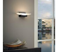 Eglo Metrass LED Plastic & Aluminium Black Uplighter Wall Light EGLO Black