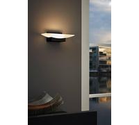 Eglo Metrass LED Plastic & Aluminium Black Uplighter Wall Light EGLO Black