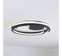 EGLO MEZZOMONTE LED ceiling light, black, Ø 48 cm, CCT