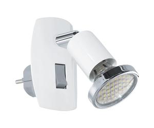 Eglo Mini 4 Steel Stud Light Includes 1 x GU10 2.5 W LED Bulbs, on/Off Switch On The Light - 7 x 10 cm White/Chrome 92925