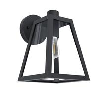 EGLO Mirandola 1-Light Caged Exterior Wall Light with Glass Panels