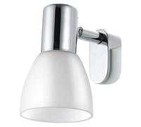 Eglo Mirror Light Model Sticker/in Steel Chrome Coloured and Opal Glass/HV: 1 x E14 max. 40 W/Exclusive Bulb / 7 x 11.5 cm/Overhang 9.5 cm 85832