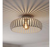 Eglo Ceiling Light Fixture Mogano 3, Flush Mount lamp for Living Room