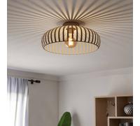 Eglo Mogano 3 Sandy Steel Minimalist, Caged Style Ceiling Light In Nude Nude One Size