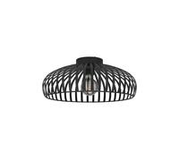 EGLO Caprarola Two Toned Satin Glass Single Pendant Light - Brushed Brass - Steel - Pendant Light