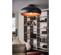 Eglo Mogano Black And Copper Metal Flush Ceiling Fitting (D) 40Cm