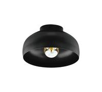 Eglo Ceiling Light Fitting Mogano 2, Flush Mount Ceiling lamp in Industrial Design, Living Room and Hallway Lighting Made of Black Metal, E27 Socket