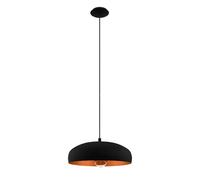Eglo Mogano Black and Copper Retro Pendant, Black