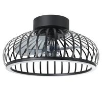 Eglo Mogano Steel Ceiling Light with Fan, Black