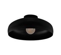 Eglo Mogano Flush Ceiling Light, Black Metal Industrial Design Lighting, Living Room, Bedroom and Hallway Lamp, E27 Socket