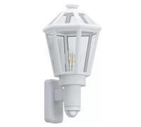 Eglo Monselice Outdoor garden lantern Wall Light with Motion Sensor White