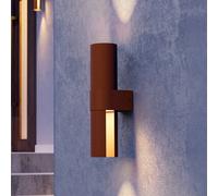 Eglo LED Outdoor wall Light Montelauro, rotatable Porch lamp, Outside Lighting Made of Rust Brown Aluminium, Warm to Cool White, IP65