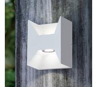EGLO Morino LED outdoor wall lamp, white, height 18 cm, metal