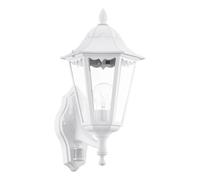 Eglo Navedo - 1 Light Outdoor Wall Lantern with PIR Sensor White IP44, E27