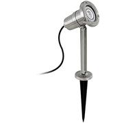 Eglo Nema Ground Spike Spotlight, 1-Flame Outdoor Light, Ground Spike lamp Made of Stainless Steel, Colour: Silver Socket: GU10, IP54