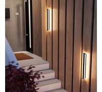 EGLO NEVIANO Black Extended LED Wall Light, 58cm, Black