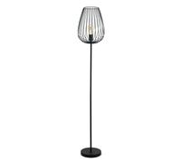 EGLO Newtown 1 Light Vintage Caged Floor Lamp In Black