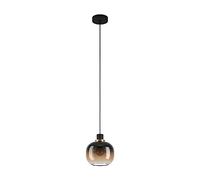 Eglo Oilela 99614 Pendant Light Black/Brass Black/Brown/Transparent Height 110 Diameter 19 cm Dimmable