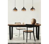 Eglo Oilella Black To Brown Gradient Hanging 2-Light Pendant Light Black/Brown