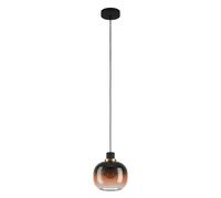 EGLO Oilella Black Brown Smoked Pendant - Black