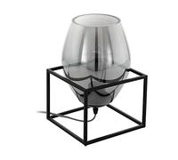 Eglo Olival E27 Modern Black Table Lamp Bedside Study Home Office Desk Lantern 40W - H 30.5cm