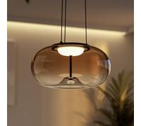 EGLO OPTICA 1 LED pendant light, bronze/brown, Ø 38 cm, CCT