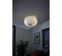 Eglo Optica Matt-Opal Glass Flush Ceiling Light