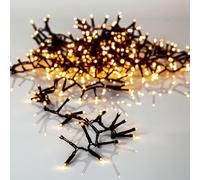 Eglo Outdoor Light Chain Golden Warm White, Christmas Garden Lighting, LED Chain, Plastic in Black, Plastic in Amber IP44, 1600 cm