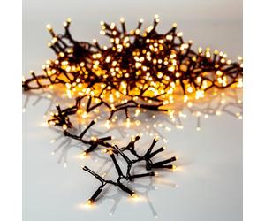 Eglo Outdoor Light Chain Golden Warm White, Christmas Garden Lighting, LED String, Black Plastic, Amber Plastic IP44, 2400 cm