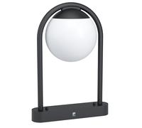 EGLO Outdoor Pedestal Lamp Prata Vecchia, Single-Light Outdoor Fixture