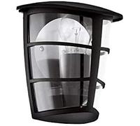 Eglo Outdoor Wall Lamp Aloria, Single-Light Exterior Fixture | wall light Made of Aluminium Die-Cast and Plastic, Colour: Black, Socket: E27, IP44