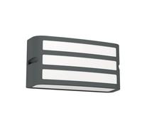 Eglo Outdoor Wall Light Fixture Camarada, External Porch Lighting, Rectangular Outside Spotlight, Flat façade lamp, Anthracite Metal, E27 Socket, IP54