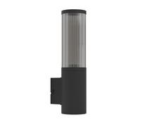EGLO Salle outdoor wall light, height 31 cm, black, aluminium