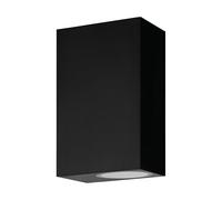Eglo Outdoor wall Light Scogliera-E, with uplight and Downlight, Square Porch lamp, Black Plastic, GU10 Socket, IP44 Rating