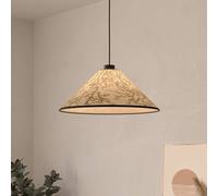 EGLO Oxpark pendant light, Ø 42 cm, green/white/black, fabric