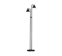 Eglo Palbieta Floor Lamp 2-Bulb Industrial Modern Floor Lamp Steel and Plastic Living Room Lamp in Black Satin Lamp with Step Switch GU10 Socket