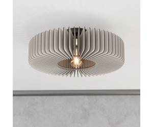 EGLO Palombaia ceiling lamp, white, Ø 50 cm, steel/wood, E27